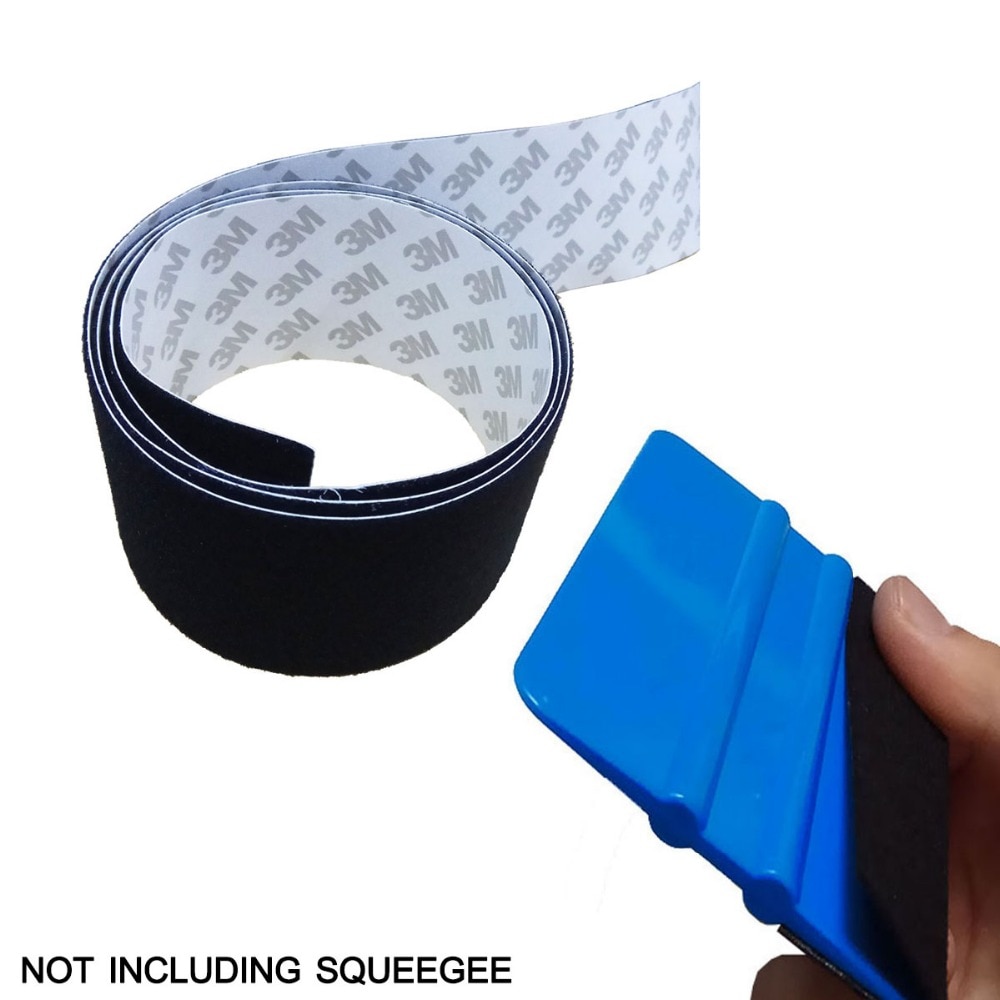1m/ ruller svart stofffilt med selvklebende lim til bilinnpakningsskrape 4.8cm bredde filt vent litt reservedeler