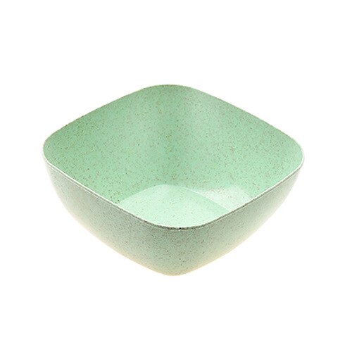 1Pcs Milieuvriendelijke Grote Vierkante Tarwe Stro Kom Vruchten Salade Noten Kommen Keuken Servies Soja Snack Container: Green