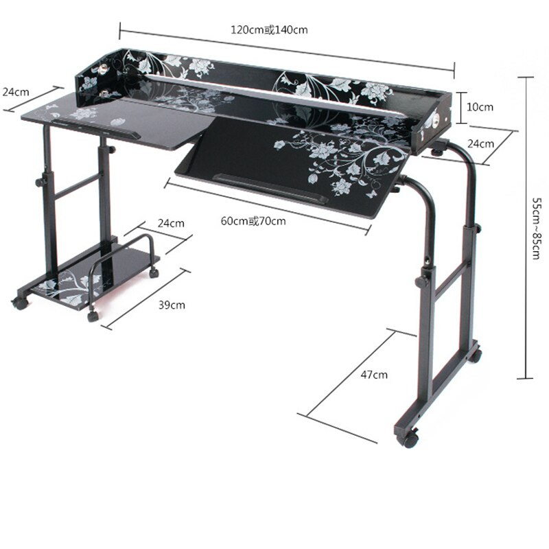 Multifunctional large bed laptop stand simple style study high load-bearing lifting desktop computer desk