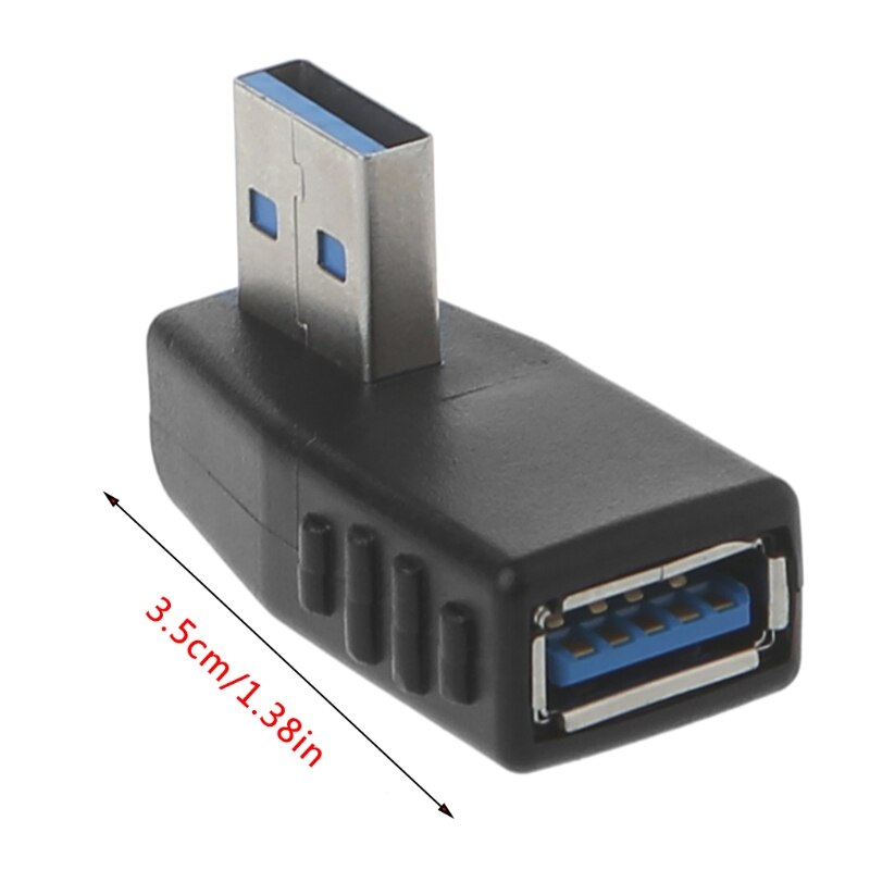 90 ˚ Links Haaks Usb 3.0 A Male Naar Vrouwelijke Connector Adapter Voor Laptop Pc