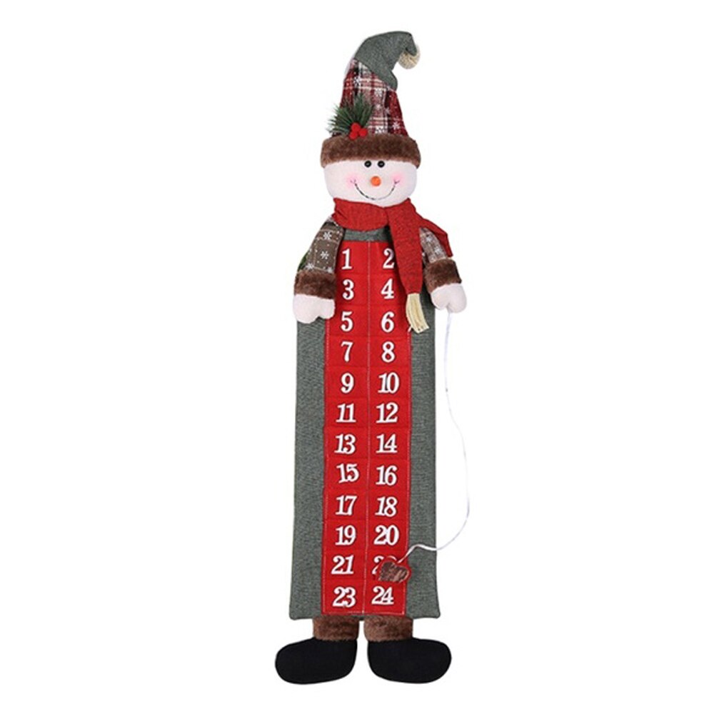 Calendar Hanging Christmas Calendar Exquisite Create Cloth Celebration Children Winter Christmas Year Party Supplies Office: Light Grey