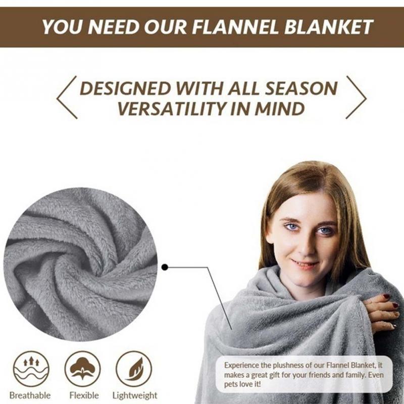 Outdoor Reizen Zachte Warme Flanel Handdoek Deken 65*45 cm Fleece Camping Slaapzak Lunchpauze Multifunctionl Handdoek Deken ^