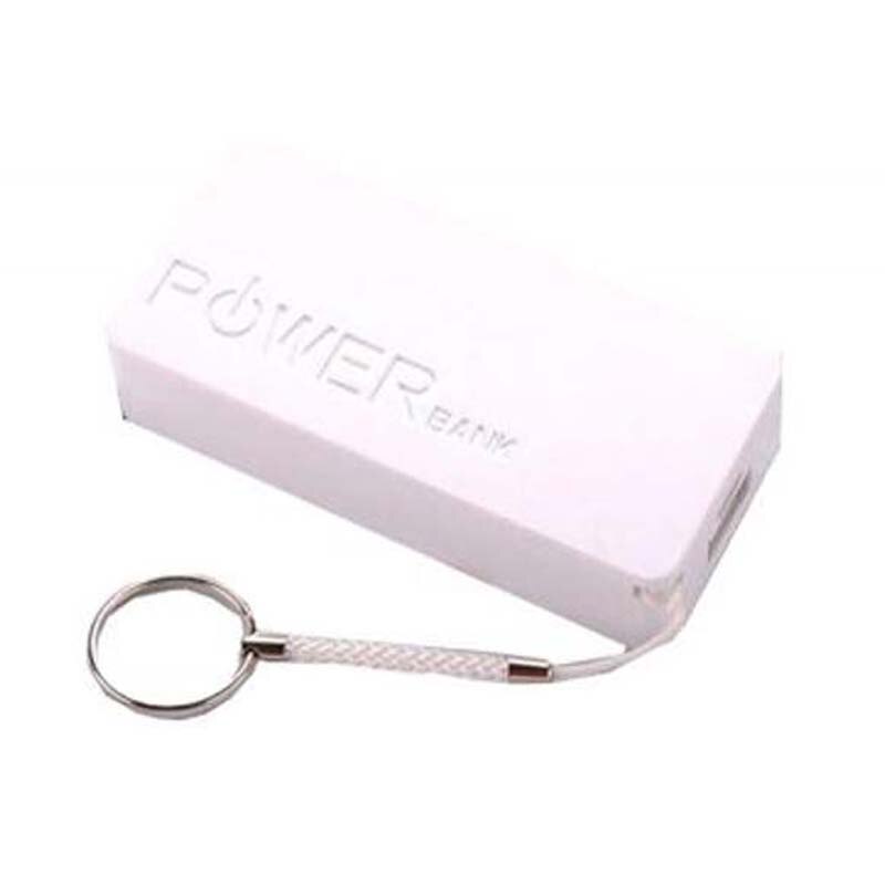 2x 18650 USB Battery Storage Box Case 2 Slot Way DIY Power Bank Battery Charger Clip Holder Container for Phone: White