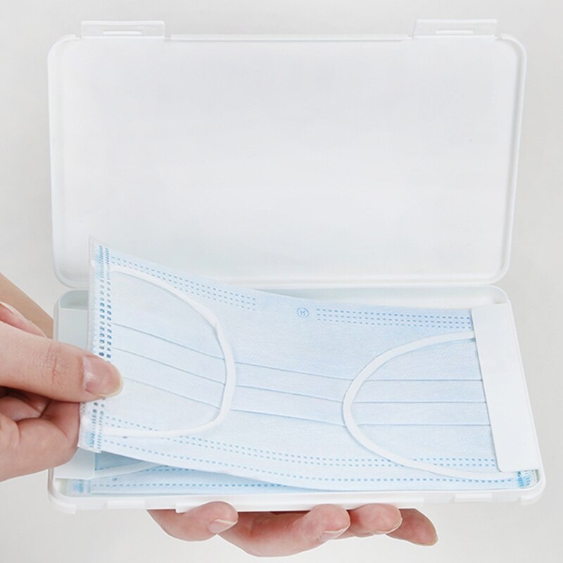 Draagbare Effen Kleuren Platte Masker Storage Case Anti-Stofmasker Doos Thuis Outdoor D08F