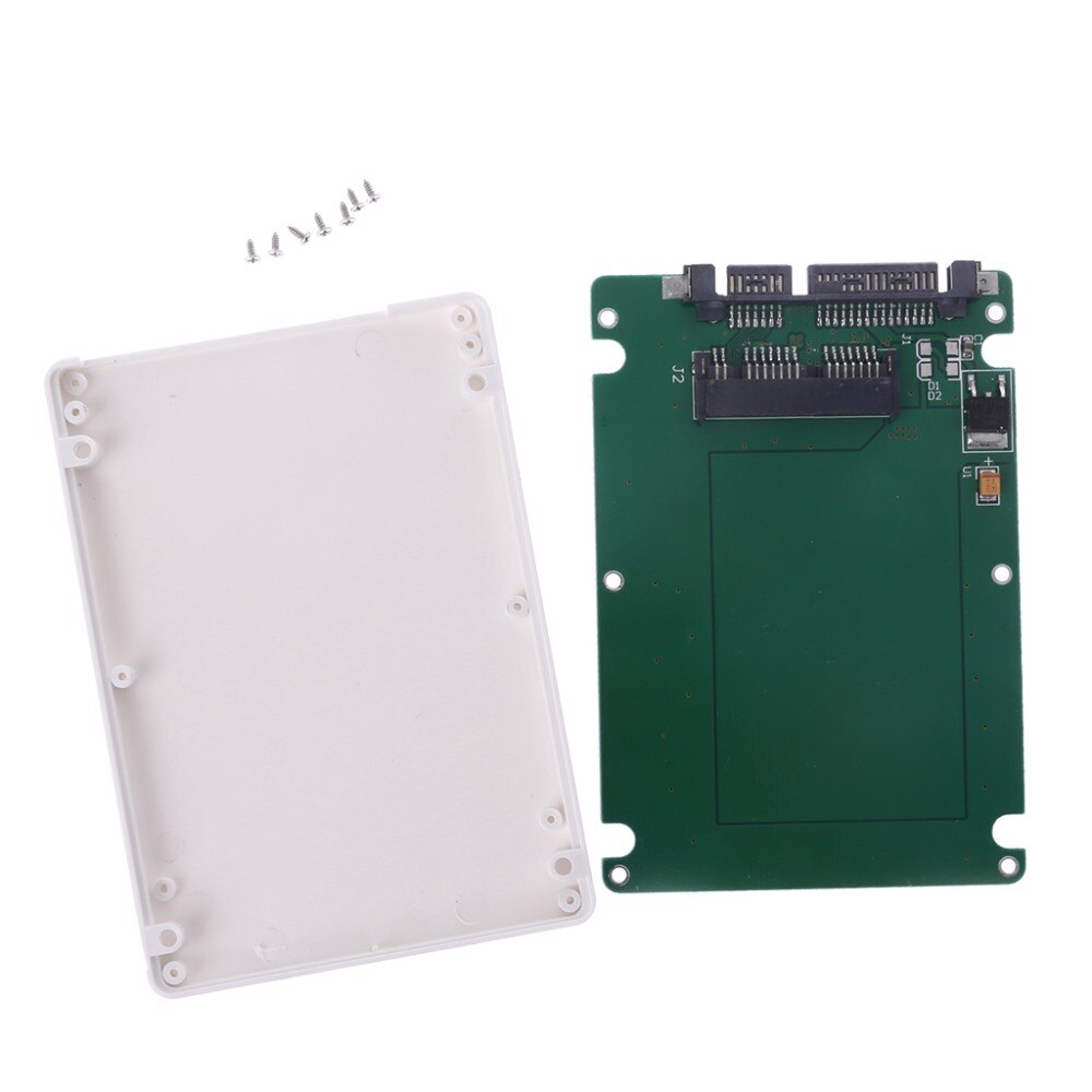 Micro sata 16 pins ssd  to 2.5 "sata 1.8 " 22 pins hdd omformer adapter med etui 7 feb.