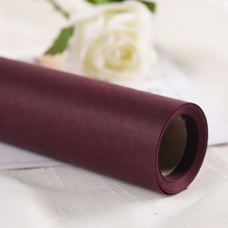 60cm X 15 stoczni jednokolorowy papier robić pakowania kwiatów papier pakowy specjalny wodoodporny papier robić pakowania kwiatów papierowy kwiat sklep ręcznie robiony papier: bordo-czerwony
