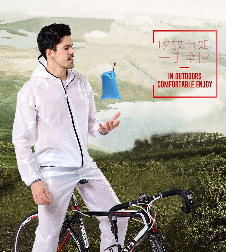 Vanntett regnfrakk mann sykkel vindjakke voksen regnfrakk motorsykkel jakke vetement de pluie homme regntøy  ac50rc