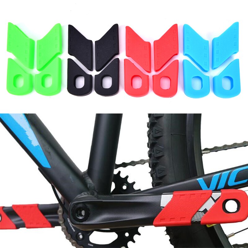 Fiets crank cover siliconen arm mouw mtb fietsen crankstel bescherming antislip kettingblad crank beschermer fietsaccessoires