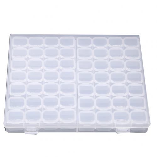 Boîte de rangement vide 56 grilles, fentes séparées, grilles transparentes Nail Art strass outils bijoux perles affichage organisateur: Default Title
