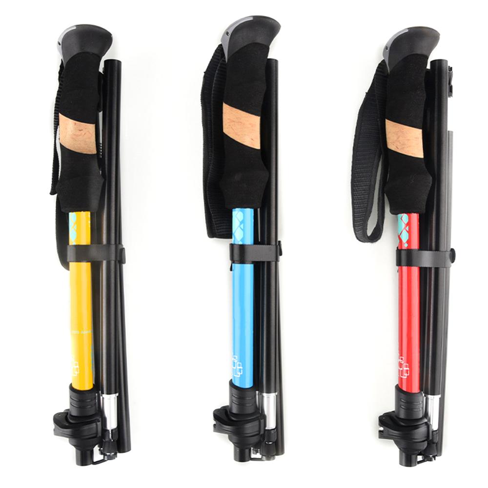 Trekking Poles Ultralight Folding Aluminum Walking Sticks Foldable Trail Running Poles Collapsible Hiking Sticks