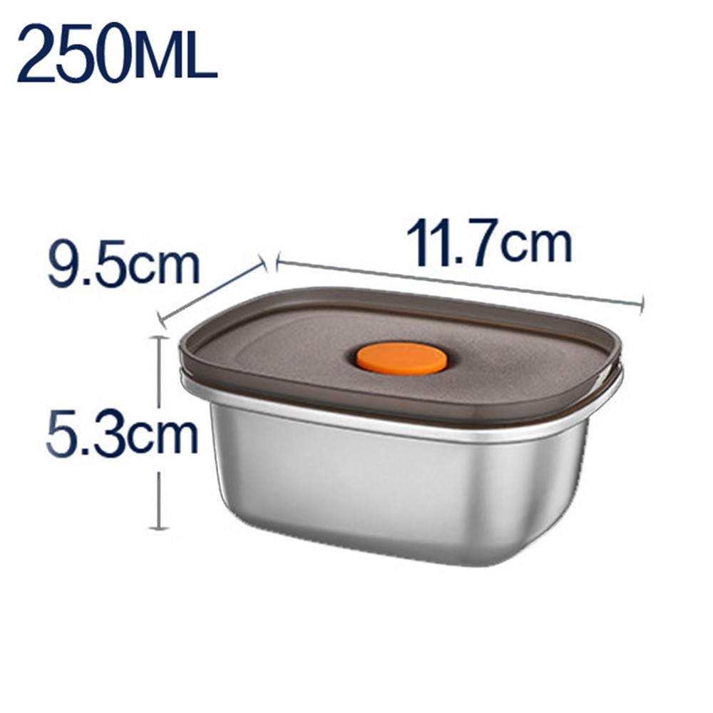 Stainless Steel Lunch Box Food Storage Box Portable Picnic Camping Outdoor Food Crisper Food Storage Container: 250ML