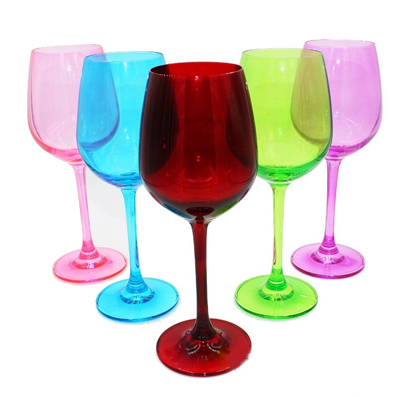 Krystalglas bæger rødvinkop vin kop dekoration champagne kop farve vin kop