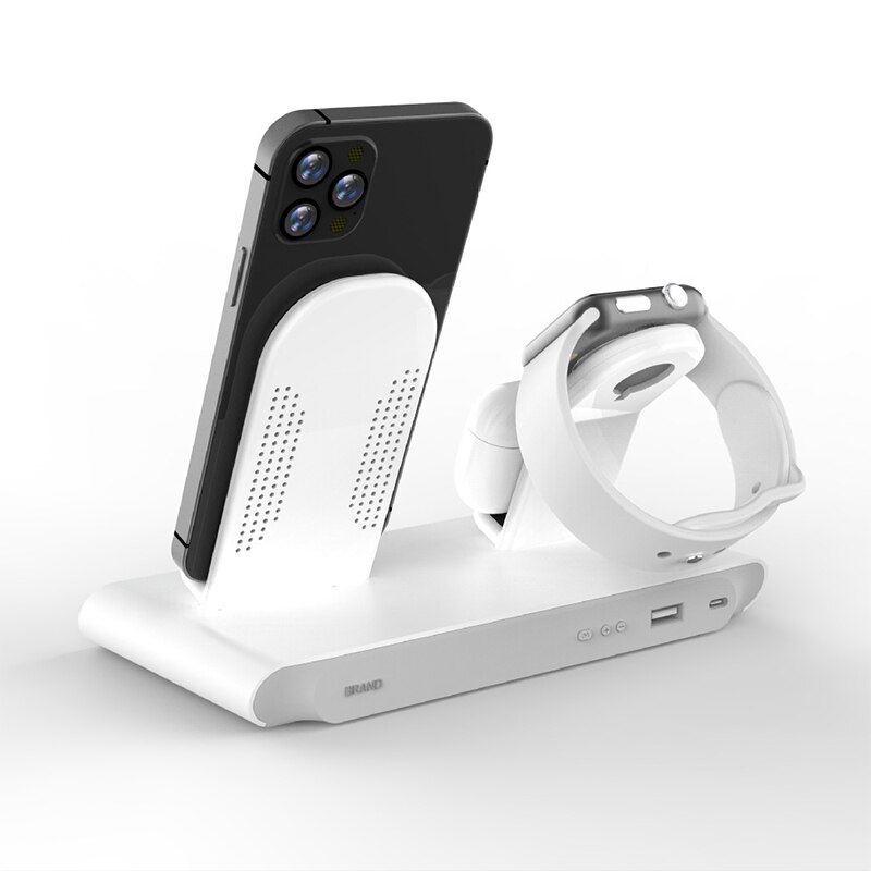 15w kabellose ladegeräte, led-wecker, digitales thermometer, spiegeluhr mit handyhalterung für iphone 13, 12 , 11, promax