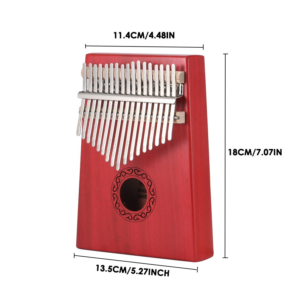 1 Set Thumb Piano Kalimba 17 Keys Accurate Intonation High Mahogany Environmental Spray Paint Musical Instruments
