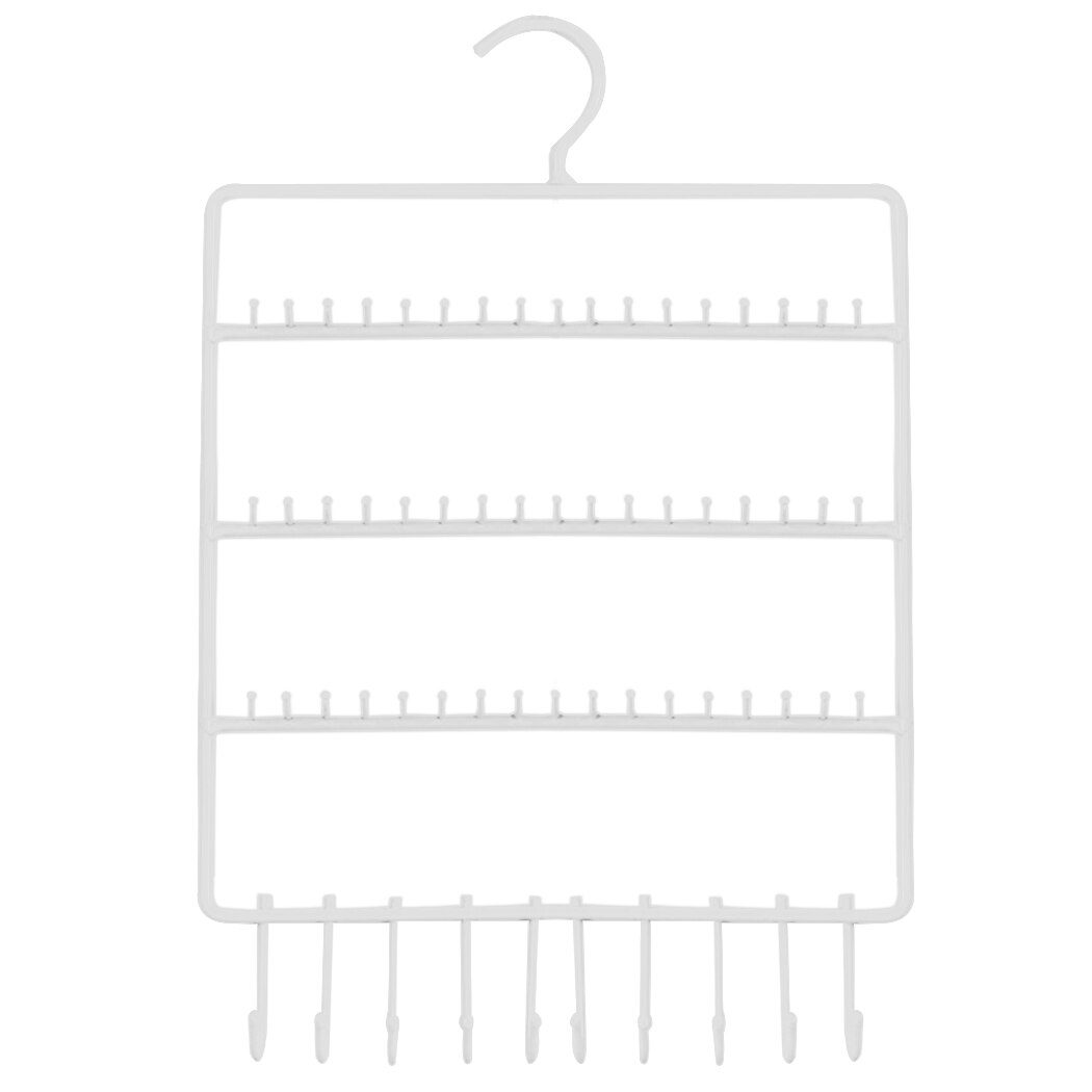 10 ganchos de pared para pendientes, organizador de joyas, organizador de pendientes, soporte para colgar, exhibidor, soporte, estante, colgador de joyería: White