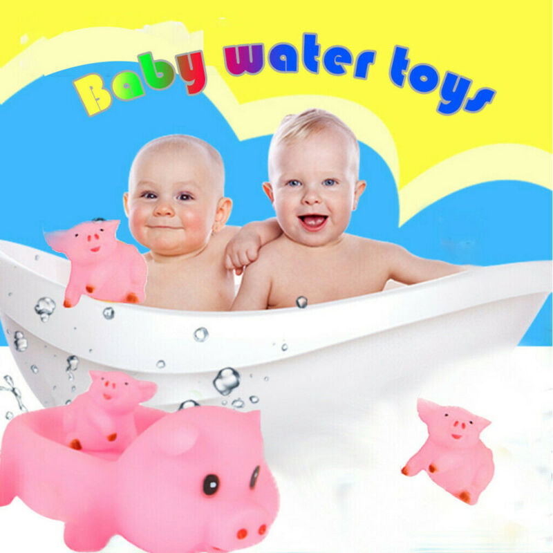 Bad Tijd Baby Baby Jongens Meisjes Rubber Pig Familie Set Kids Childrens Piepende Bad Speelgoed Spelen