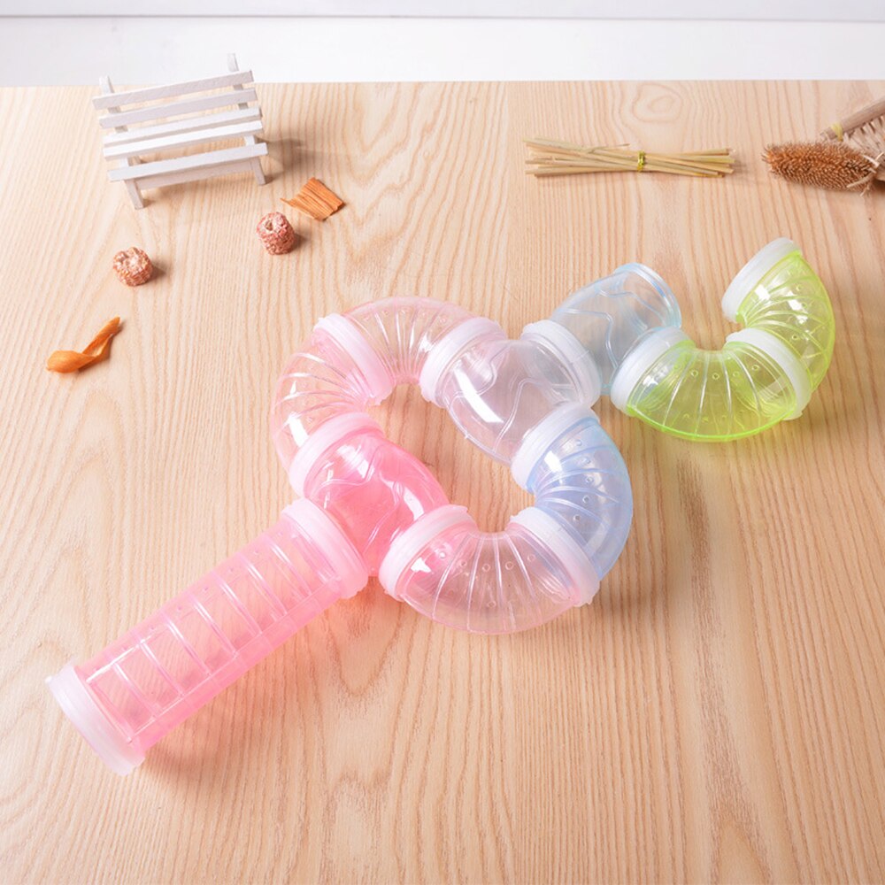 Túnel de plástico para hámster, tubería de entrenamiento para mascotas, herramientas de juego, juguetes externos, jaula multifuncional, accesorios para hámster