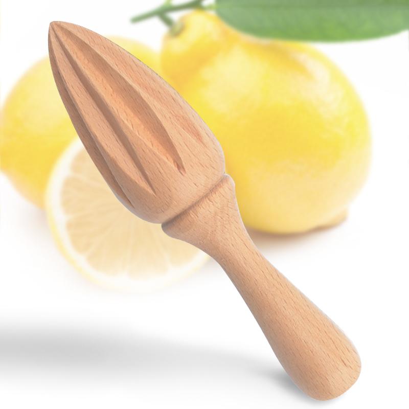1 stk træ citronpresser mini saftpresser frugt appelsin citrus juice udtrækker river multifunktionelt køkkenværktøj