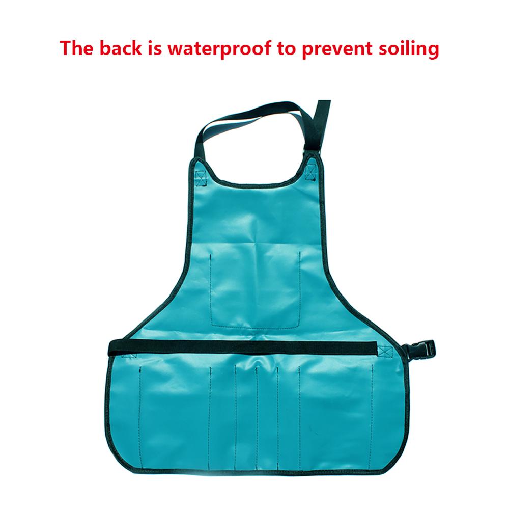 Work Apron Multi Pocket Utility Apron Waterproof Wear-Resistant Garden Overalls Adjustable Garden Work Apron for Garden Workers