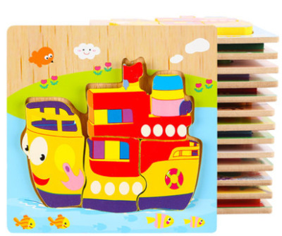 3D Holz Puzzle Puzzle Spielzeug Für Kinder Holz Cartoon Tier Puzzles Intelligenz Kinder Früh Pädagogisches Spielzeug Für Kinder