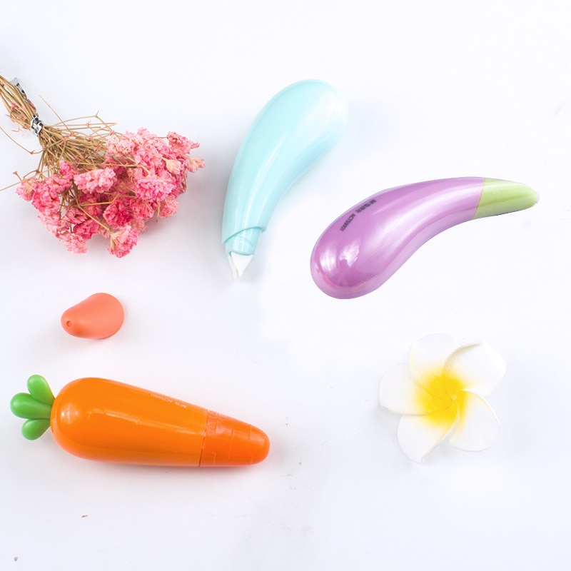 1PCS Kawaii Correction Tape Cartoon Carrot Eggplant Correction Tape Children Student Stationery School Office Supplies