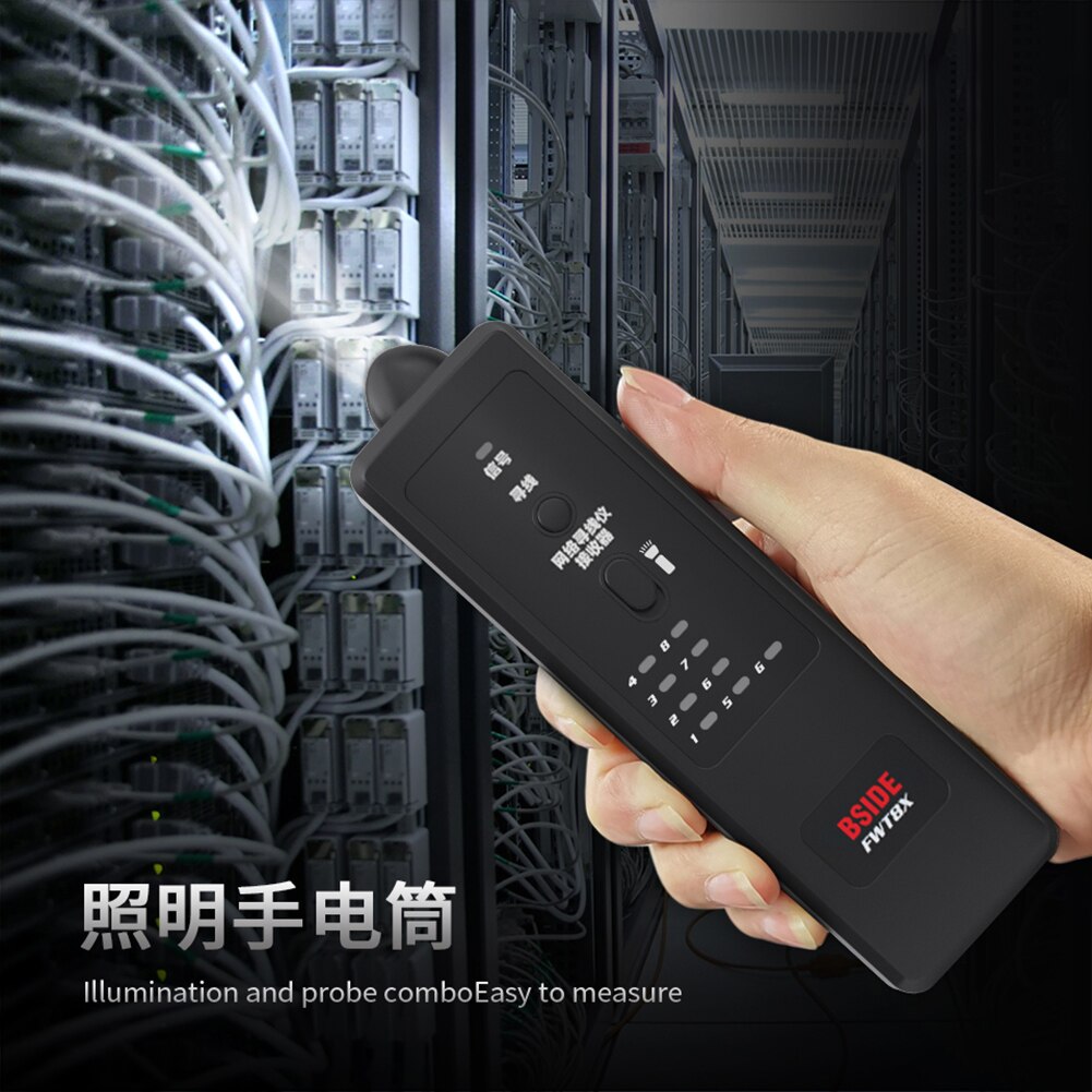 Bside fwt 8x ethernet lan-netwerkkabeltester, draaddetector,  rj11 rj45 telefoon, telefoon, elektrische stroomonderbrekerzoekers