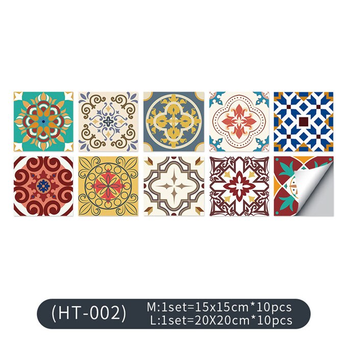 Turkish Rug Sticker Turkish Style Tile Sticker Adhesive Waterproof PVC... – Grandado