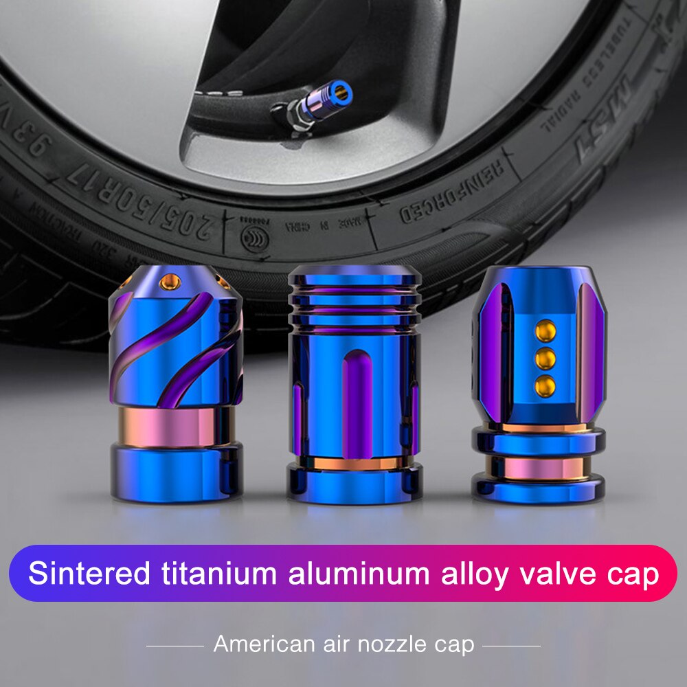 Tapones de aleación de aluminio para neumáticos, 2 uds., tapones de válvulas de coche de colores, metálicos, antipolvo