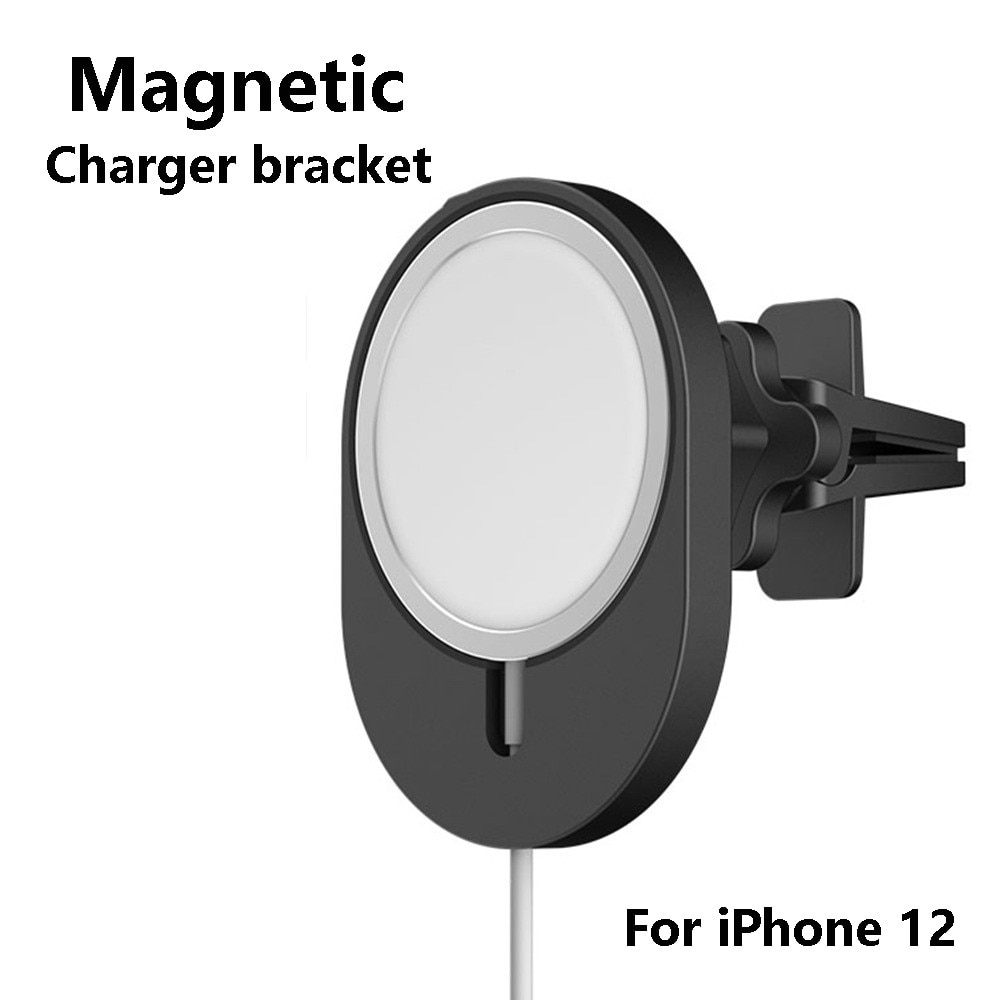 Magnetic Car Charger for Magsafe iPhone 12 Series - 15W Wireless Charging Mount - Vent & Dashboard Holder