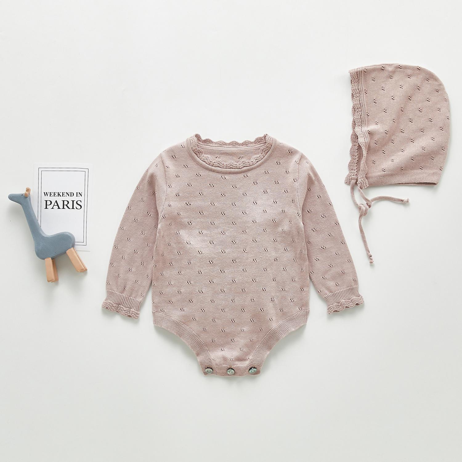 Generisch Babymeisje-overallkleding met lange mouwen en hart-print