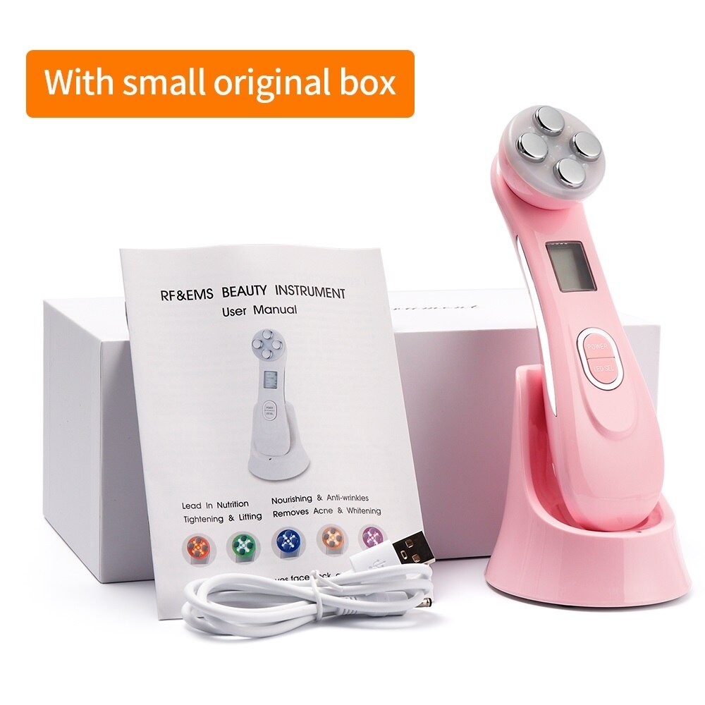 VIP EMS Face Lift Tighten Beauty Machine: Pink With box