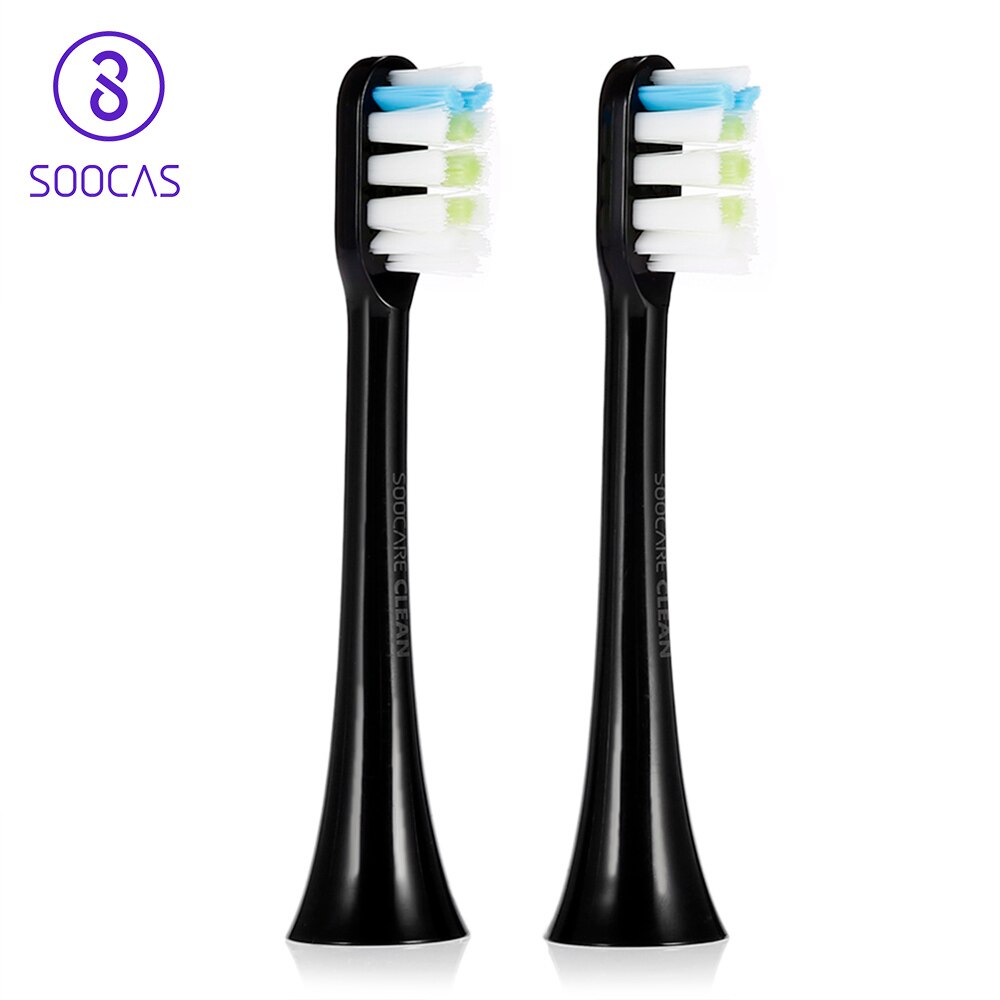 Xiaomi SOOCAS/SOOCARE X3 cabeza de repuesto de cepillo de dientes 2 uds para SOOCAS/Xiaomi Mijia SOOCARE X3 cabeza de cepillo de dientes eléctrico: Default Title