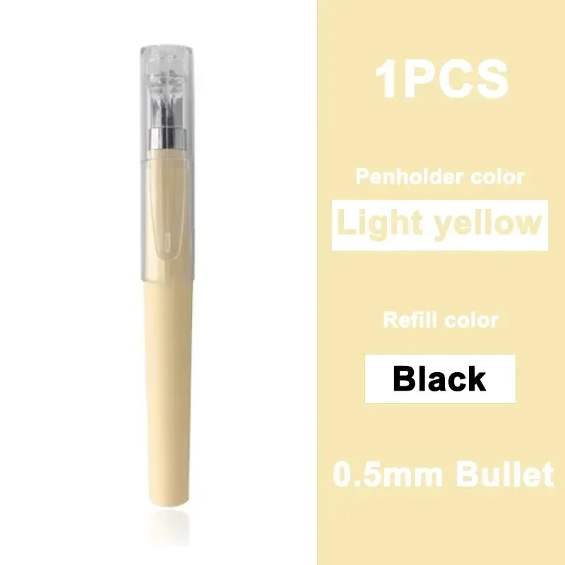 Stylo de poche court, Mini stylo Gel Portable, petit stylo de Signature à séchage rapide pour petits étudiants, 1 pièce: jaune clair