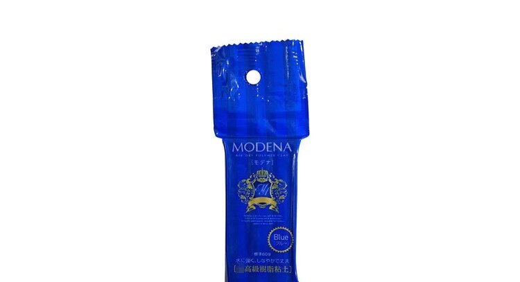 PADICO Modena Air Dry Soft Polymer Resin Clay Waterproof 60g/250g 8 Colors For Modeling: blue 60g