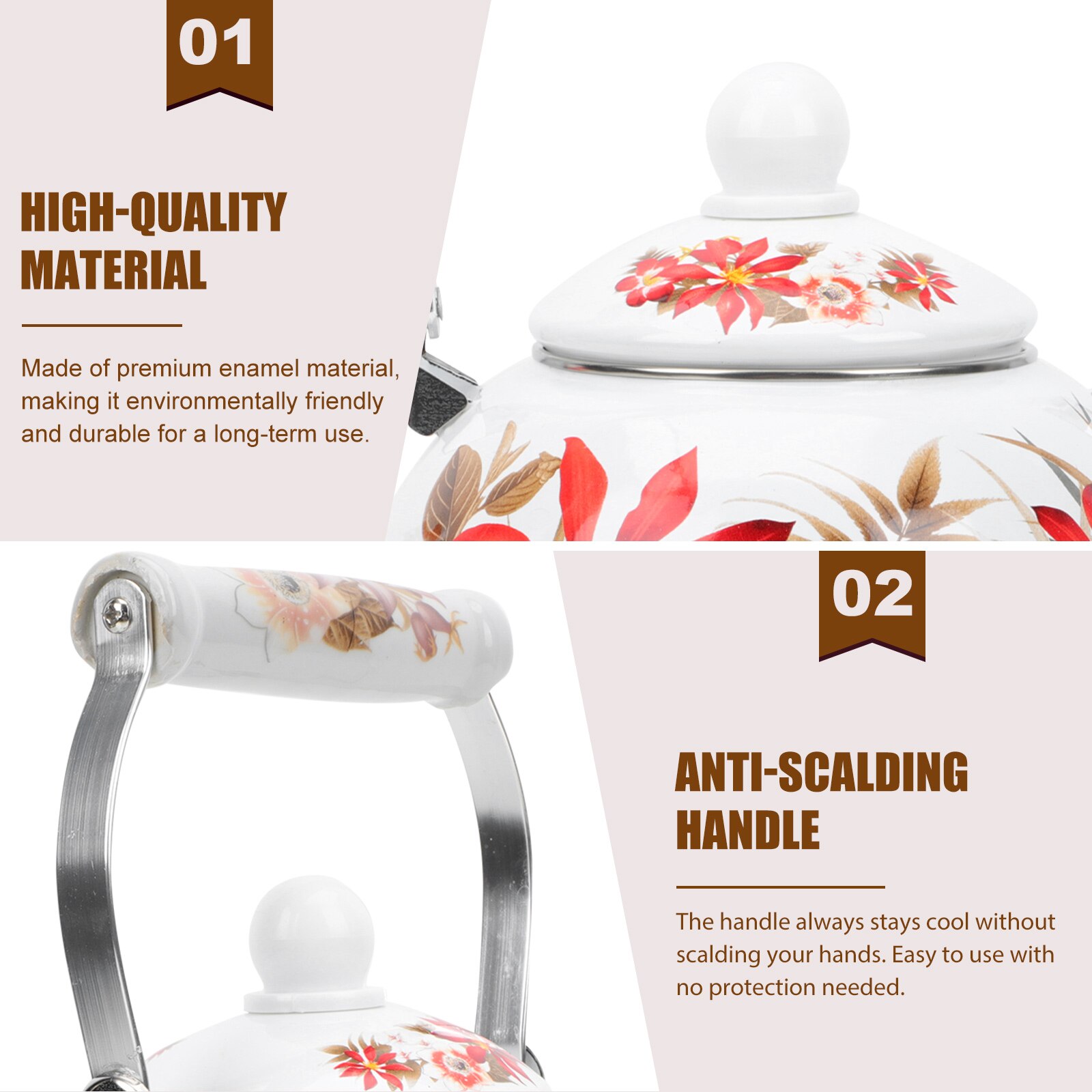 Kettle Metal Handle Kettle Water Boiling Pot Tea Pot Water Heating Pot for Home Restaurant