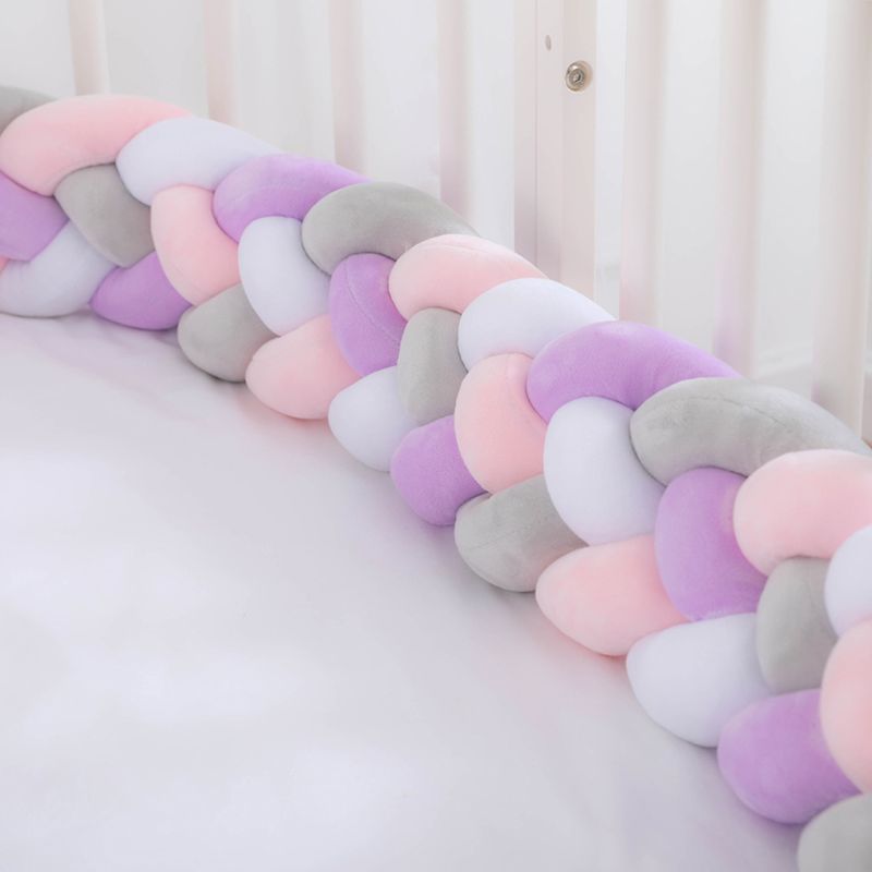 1.5M/2.2M Baby Stootrand Baby Snake Gevlochten Kussen Pasgeboren Wieg Protector F3ME
