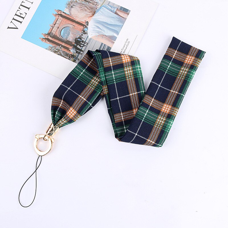 Mobile silk Lanyard neck strap for key card phone string kawaii wrist strap hand key cord necklace phone holder rope: 12