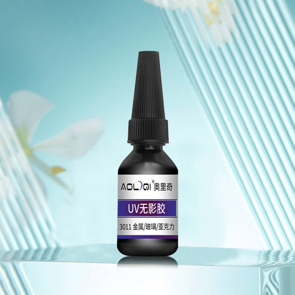 50/10ML UV Bonding & Welding Glue Kit Super Bonding UV Glue with Black Light, Quick-Drying for Bonding Glass, Metal Repair Tools: Beige