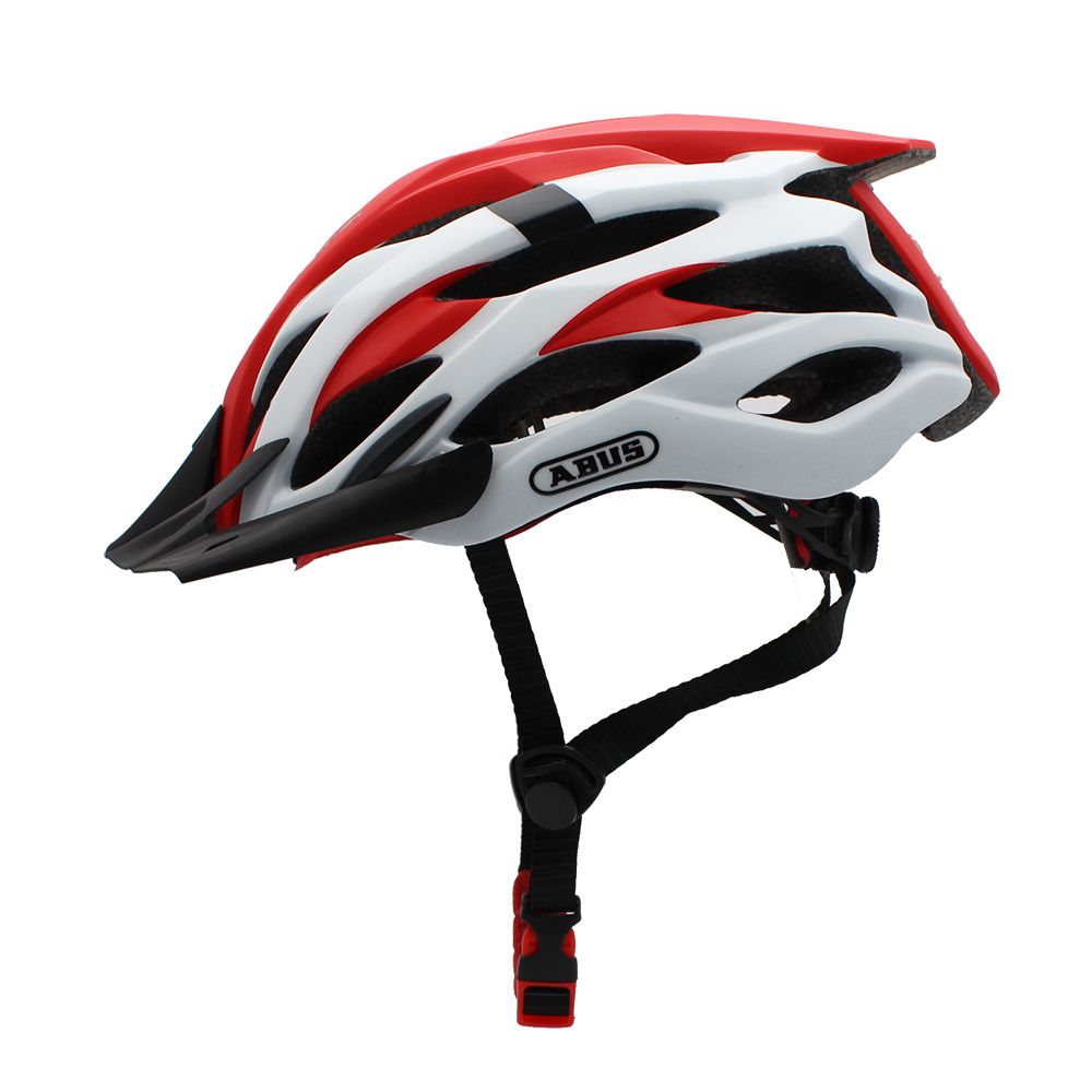 Ultralet cykelhjelm baglygte kasket intergrally støbt mountain road bike mtb hjelme casco de equitación: Rød hvid
