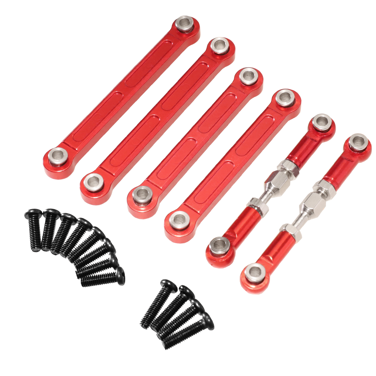 Wltoys 144001 144010 124016 124018 124007 124017 124019 124008 124007 124010 RC coche de control remoto piezas de varilla de mejora de metal: Rojo