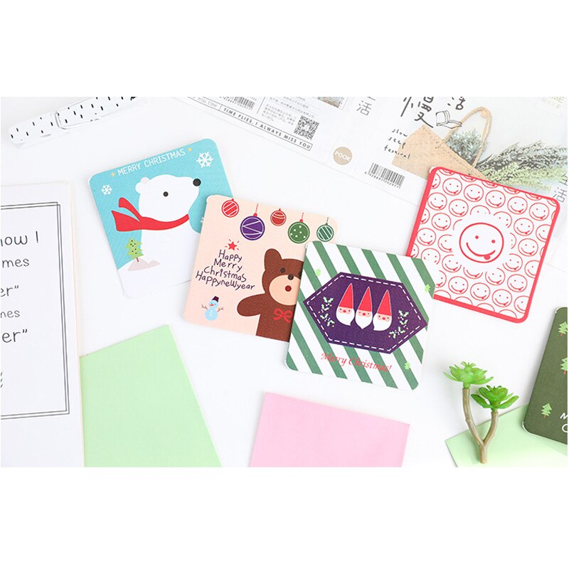 100pcs Merry Christmas Mini postcard Year Wedding Party Invitations cards Birthday Letter Paper save the date Message Cards