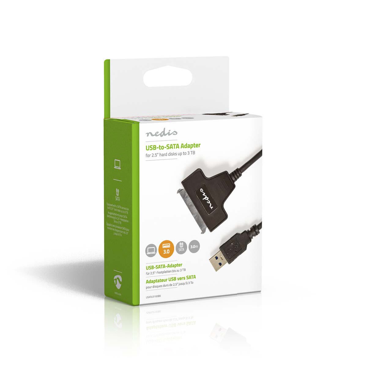Nedis Hard Drive Adapter | Usb 3.0 | Sata | Voor 2,5 "NE550673977 Harde Schijven