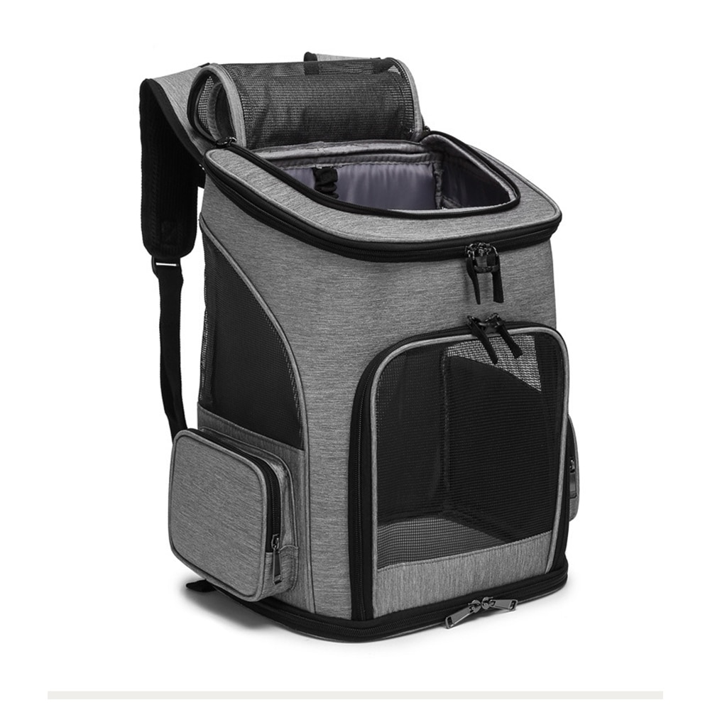 Mochila de malla transpirable para perro, bolsa de transporte de mascotas para gatos, perros y cachorros, tela Oxford duradera para viajes al aire libre, 33x26x40CM