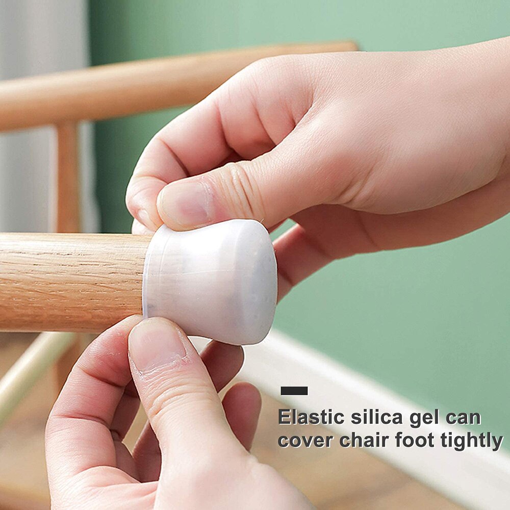 36pcs Silicon Furniture Leg Protection Cover Table Feet Pad Floor Protector For Home Chair Leg Floor Protection Anti-Slip