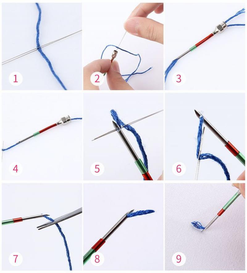 Embroidery Stitching Punch Needles Threaders Craft Tool Punch Needle Set Punch Needle Set Embroidery Stitching For DIY Sewing