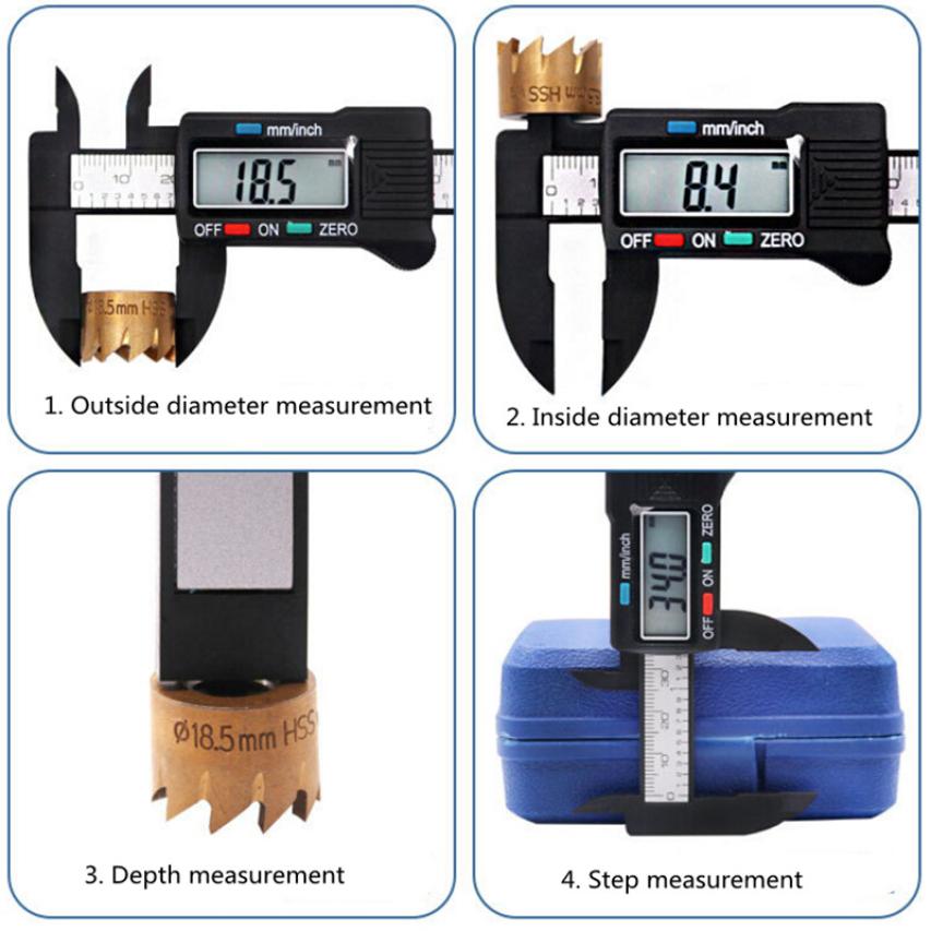 0-100mm 0-150mm Digital Caliper Measuring Instrument LCD Display Electronic Vernier Caliper Gauge Micrometer Measuring Tool