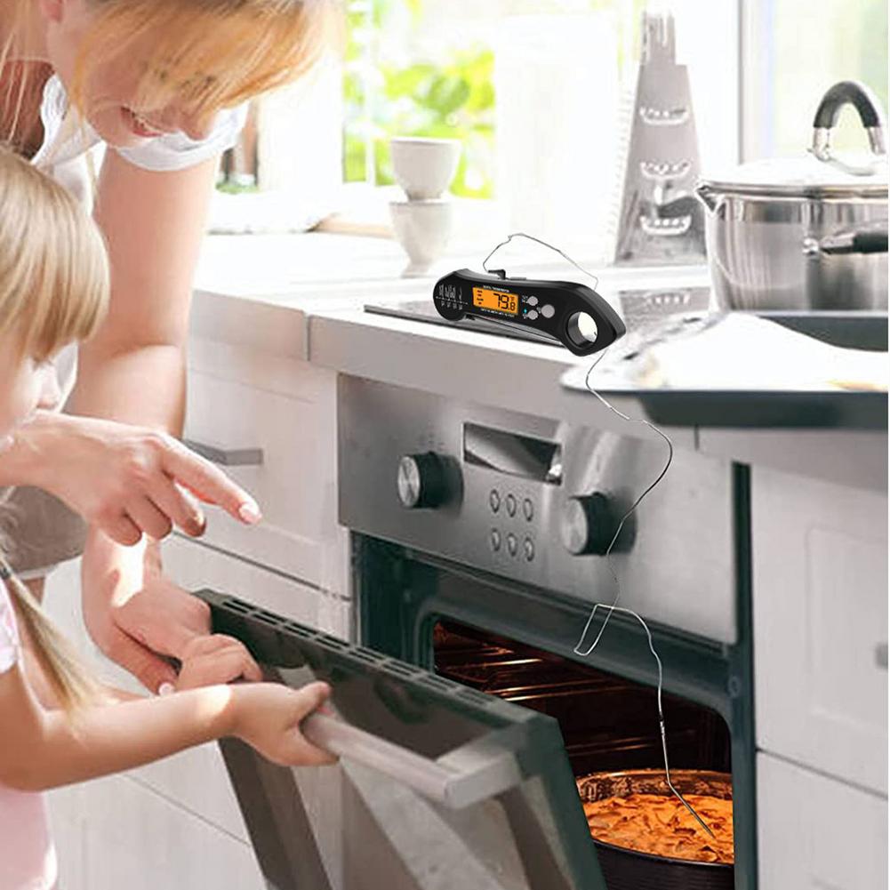 Dual Probe Digital Thermometer Waterproof Instant Read Food Thermometer For Kitchen Built-in Magnet Cooking With Backlight