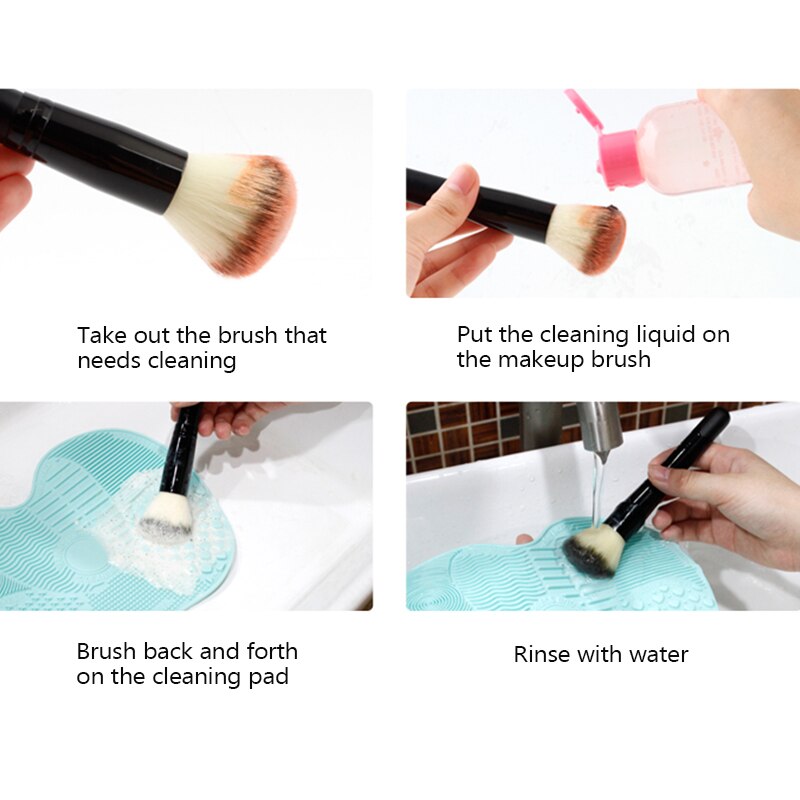 Siliconen Brush Cleaner Cosmetische Make Up Wassen Borstel Gel Cleaning Mat Foundation Make-Up Borstel Cleaner Pad Scrubbe Boord Gereedschappen