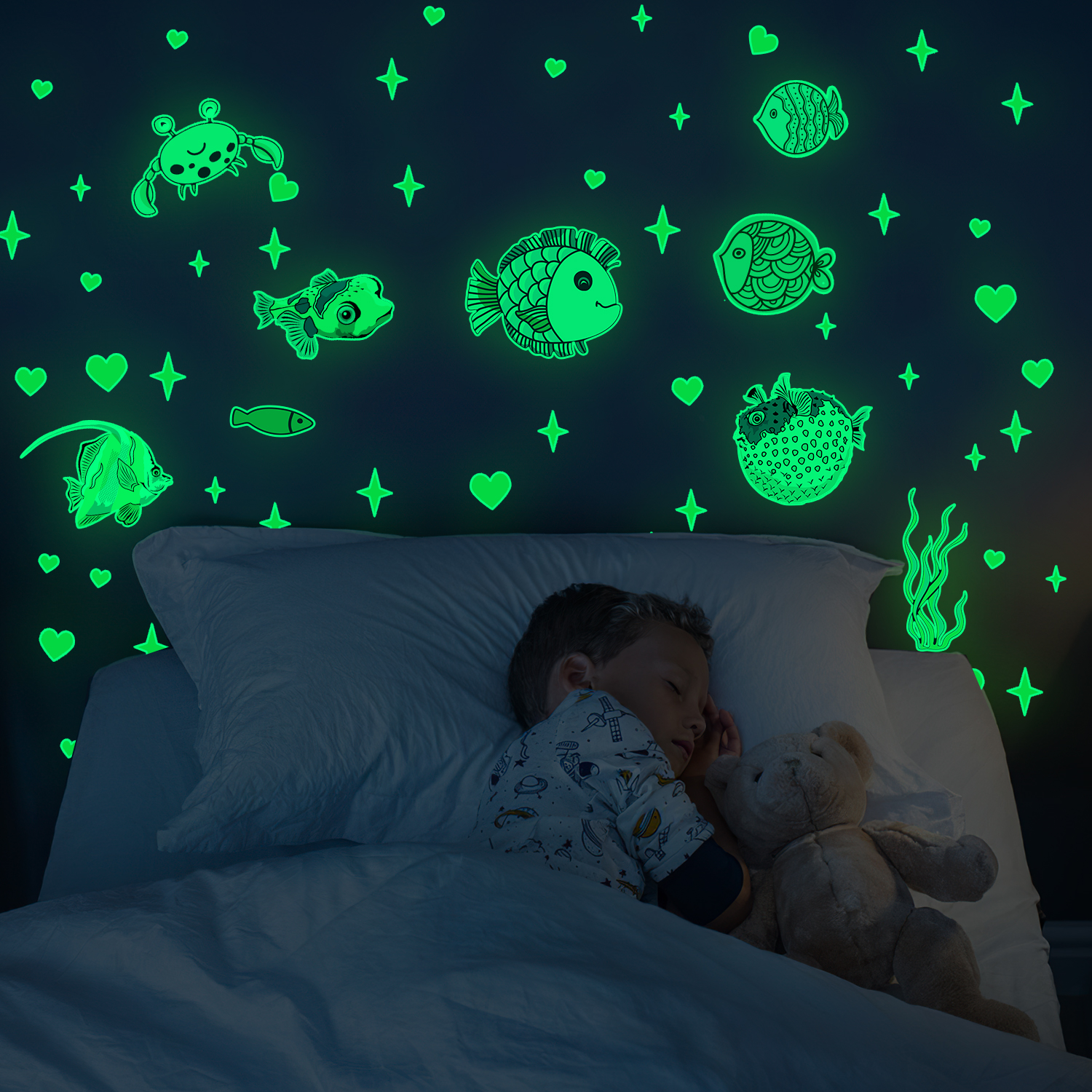 Cartoon Glow In The Dark Stickers Lichtgevende Eenhoorn 3d Muursticker Voor Kinderkamer Woonkamer Slaapkamer Decoratie Thuis Decals