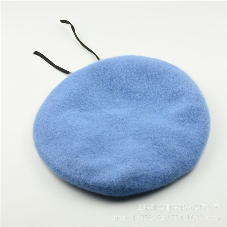 Di alta Qualità di Pecora Tesa 100% Cappelli di Lana del Berreto Delle Donne di Modo Cappello di Lana Grande Osso Uomo Più Il Formato Cappello di Feltro S M L XL: Cielo Blu / 58 to 60cm